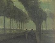 Country Lane with Two Figures (nn04) Vincent Van Gogh